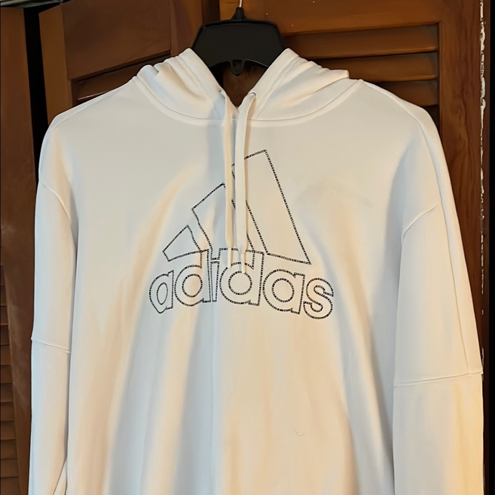 Adidas White Sweater with Classic Logo
